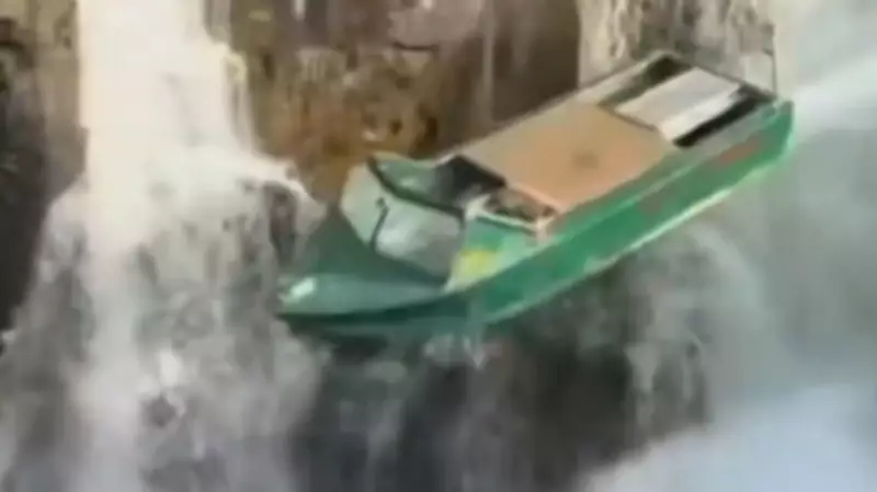 Alberta man launches jet boat off waterfall in viral stunt
