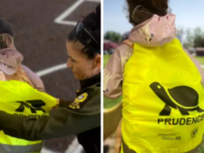 Backpack Covers Urge Drivers to Slow Down in School Zones