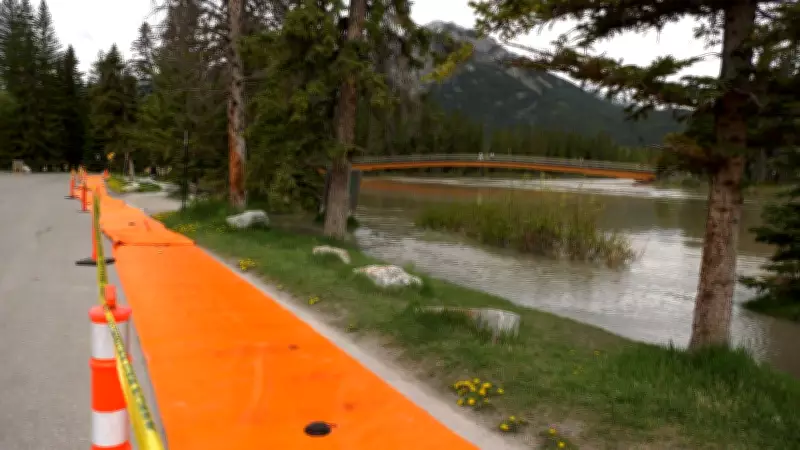 Banff and Canmore Prepare for Flood Conditions with Tiger Dams Along Bow River