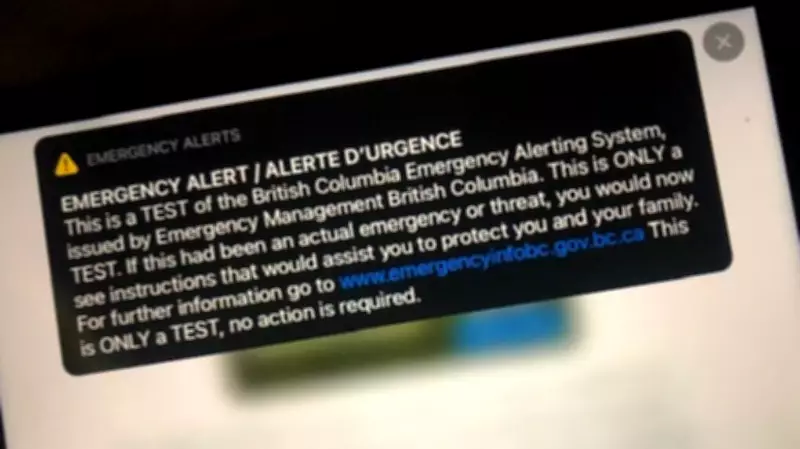 B.C. to Test Emergency Alert System on Wednesday: Provincial Officials