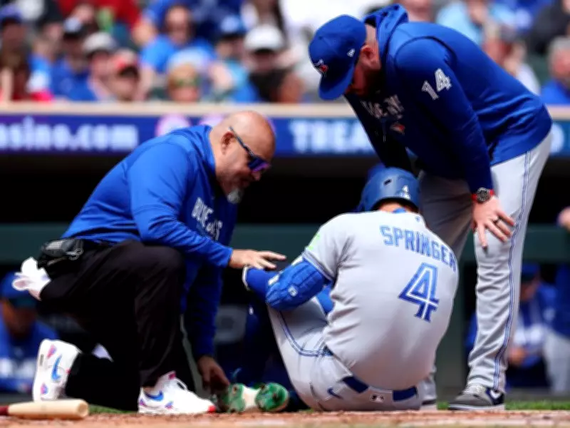 Blue Jays' George Springer hit on same fractured toe; Toronto hits 4 homers in win