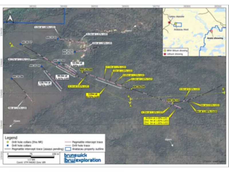 Brunswick Exploration Hits 17.7m at 1.10% Li2O in Quebec Drill Program