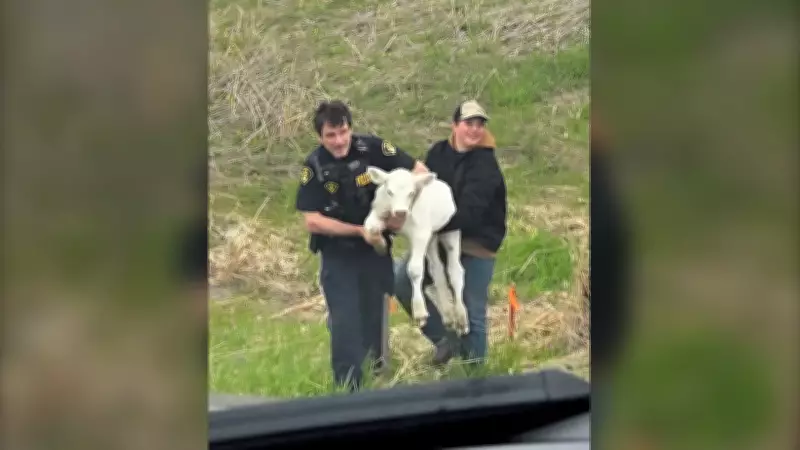 Calf Falls from Trailer, Reunited with Herd in Mono, Ont.