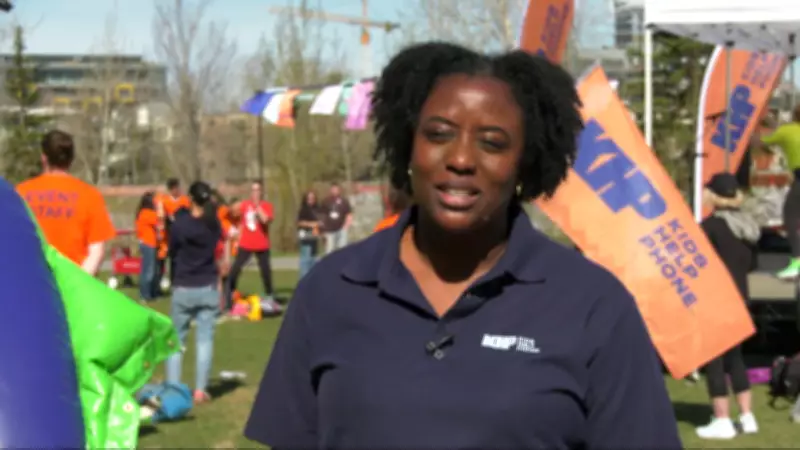 Calgarians Rally in Peace Park for Kids Help Phone at BMO Walk