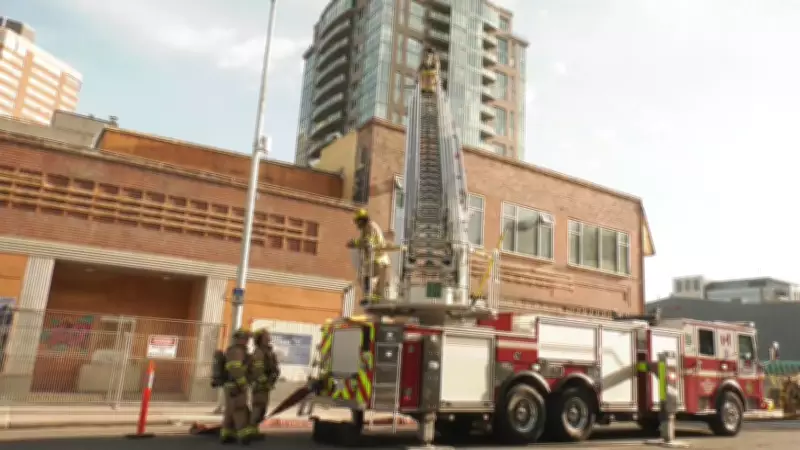 Calgary Fire Department Battles Blaze in Former Danish Canadian Club Building