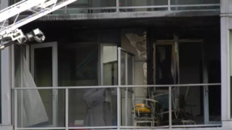 Calgary Firefighters Respond to Downtown Apartment Balcony Blaze