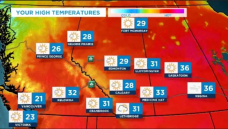 Calgary Heatwave Continues Before Major Weekend Rain Event
