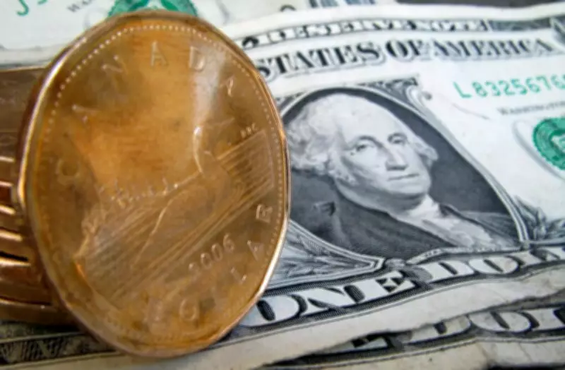 Canadian dollar steadies near five-week low as oil prices fall