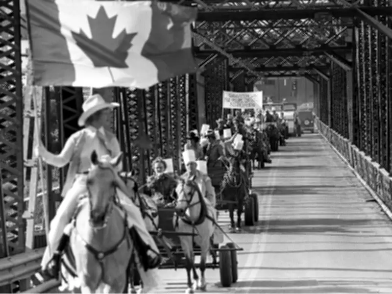 Chefs' Convention Delegates Take Buggy Ride in Saskatoon in 1980