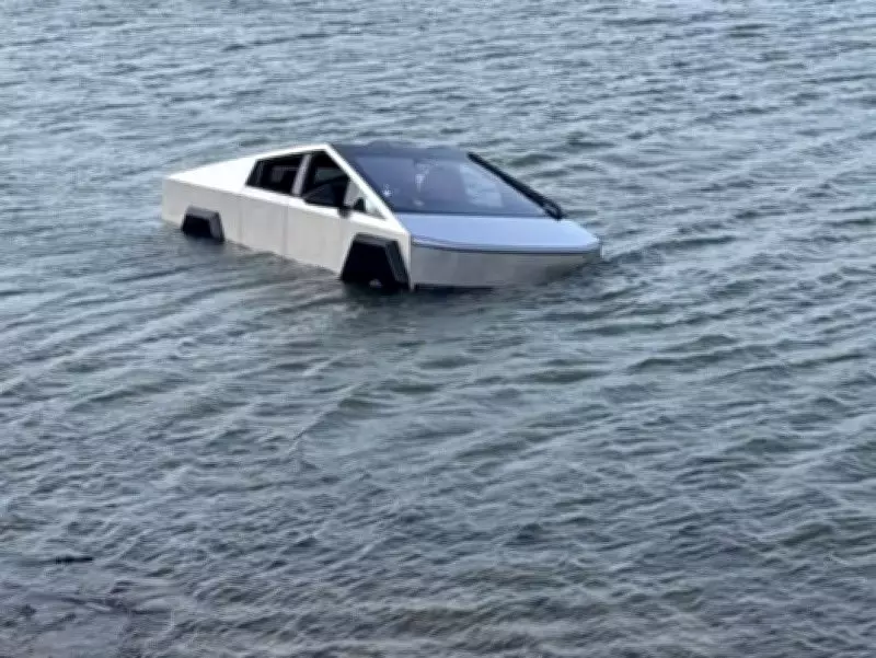 Cybertruck Owner Charged After Driving Into Texas Lake Using 'Wade Mode'