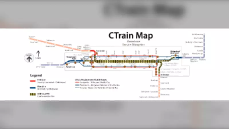 Downtown Calgary CTrain Services Suspended for Long Weekend