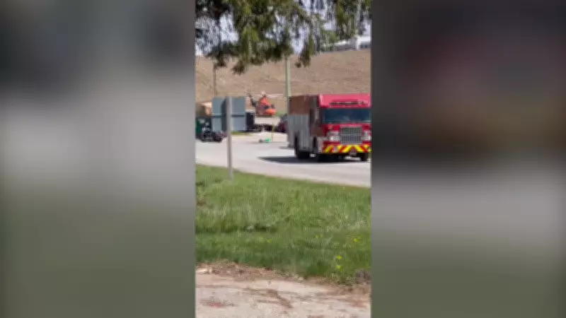 Driver Airlifted to Hospital After Collision Near Stratford