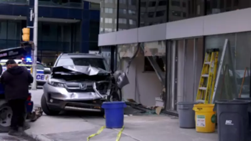 Driver charged after SUV hits pedestrian, crashes into Ottawa building