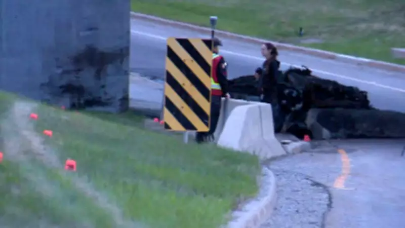 Driver Dies in Fiery Single-Vehicle Crash on Crowchild Trail