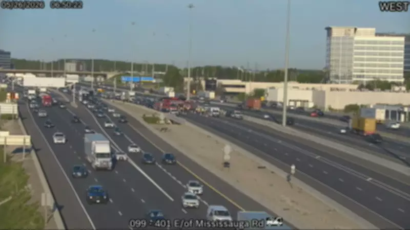 EB Hwy. 401 Express Lanes Reopen in Mississauga After Multi-Vehicle Crash