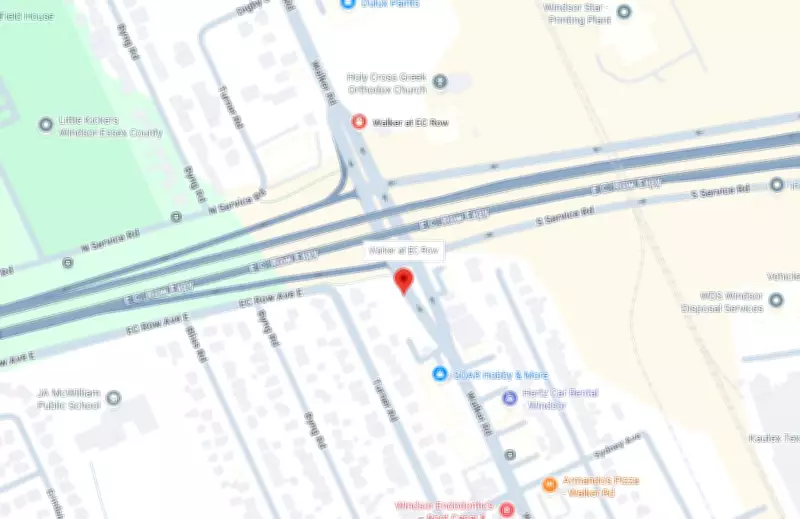 E.C. Row Westbound On-Ramp at Walker Road Closed After Fire