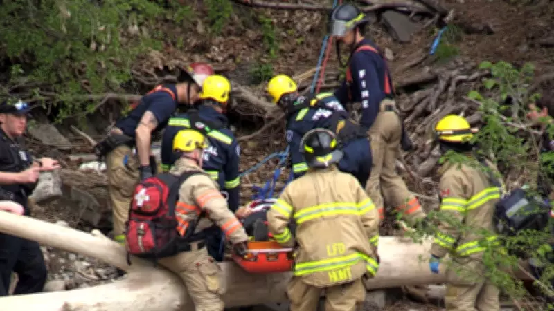 Elderly Man Rescued After Falling Down Thames River Embankment in London