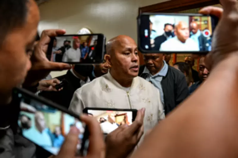 Ex-Philippine drug war police chief evades arrest, flees government agents