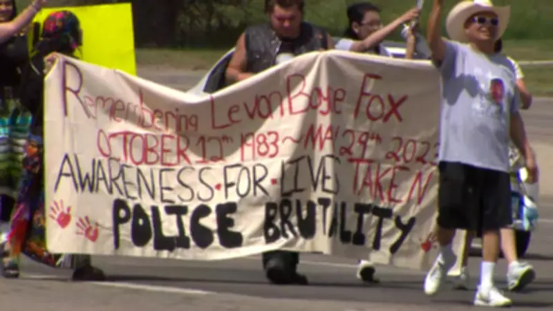 Family and friends hold walk on anniversary of Levon Fox's death by Calgary police