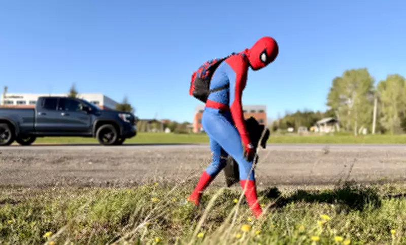 Fredericton's 'Spider-Man' Picks Up Garbage, Spreads Joy in Community