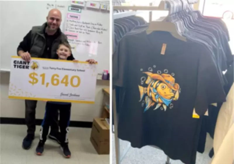 Grade 4 Student Raises $1,600 from Funny T-Shirt Sales at Giant Tiger