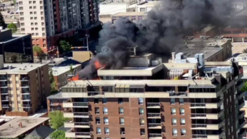 High Rise Fire in Calgary Beltline Forces Closure of 13 Ave. S.W.