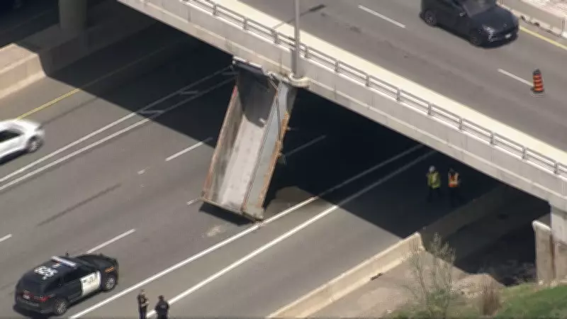 Highway 403 Eastbound in Mississauga Reopens After Dump Truck Crash