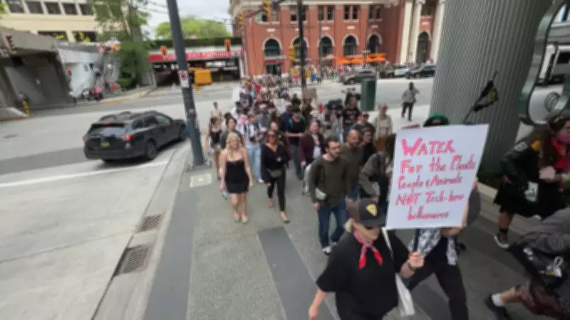 Hundreds March in Vancouver to Protest AI Data Centres