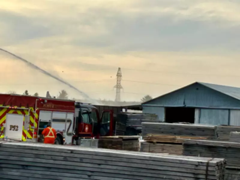 Hwy 27 in Barrie Closed Due to Grass Fire Response at Miller Lumber