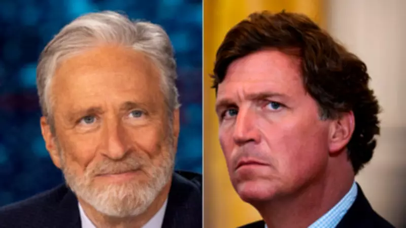Jon Stewart Dismisses Tucker Carlson's Trump Break as 'Grifter Subculture' Shift