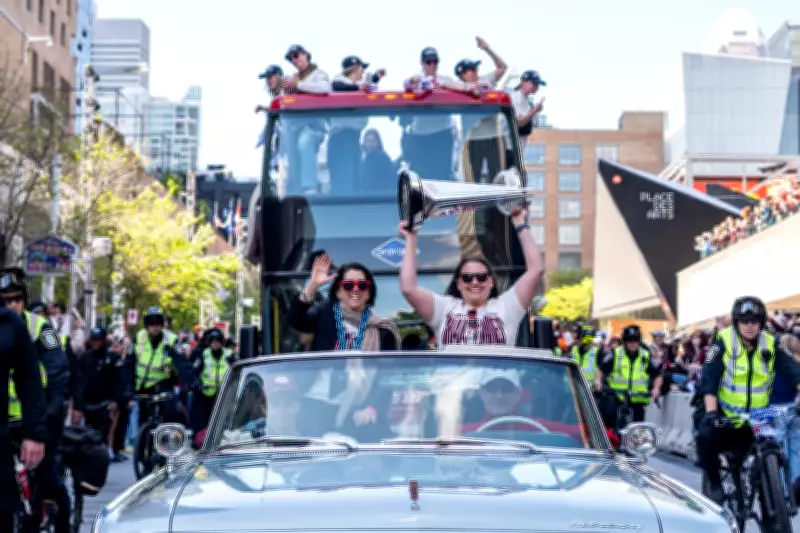 Montreal Victoire Walter Cup Celebration Lights Up Downtown Streets