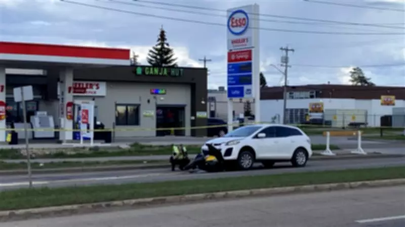 Motorcycle-SUV Crash Closes Edmonton Road for Collision Investigation