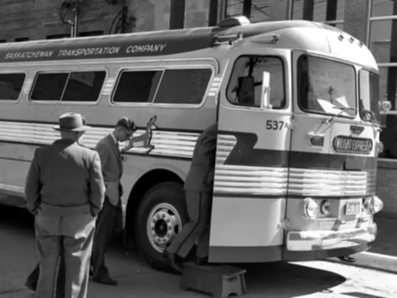 New Bus Takes Route from Saskatoon to Regina in 1959