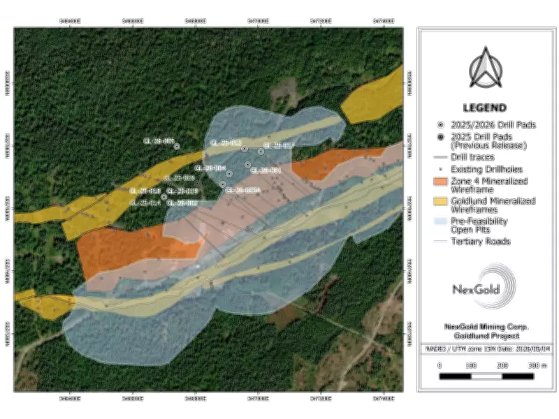 NexGold Hits High-Grade Gold: 14.10 g/t Over 6 Metres at Goldlund