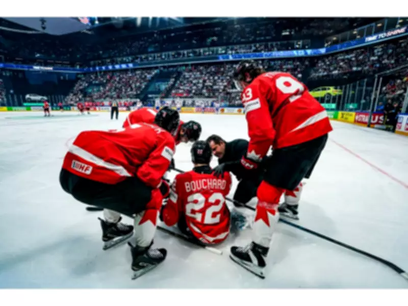 Oilers GM Bowman: Evan Bouchard 'going to be OK' after scary hit at Worlds