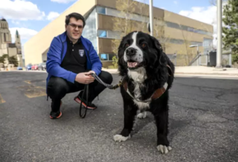 Quebec graduate with service dog who attended every class