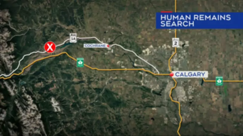 RCMP and Cochrane Search and Rescue Search for Human Remains West of Calgary