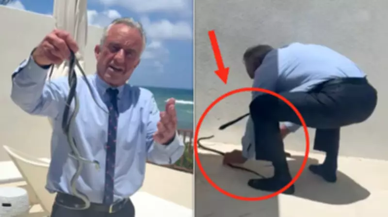RFK Jr. Grabs Snakes Barehanded at Dr. Oz's Beach House, Wife Frantic