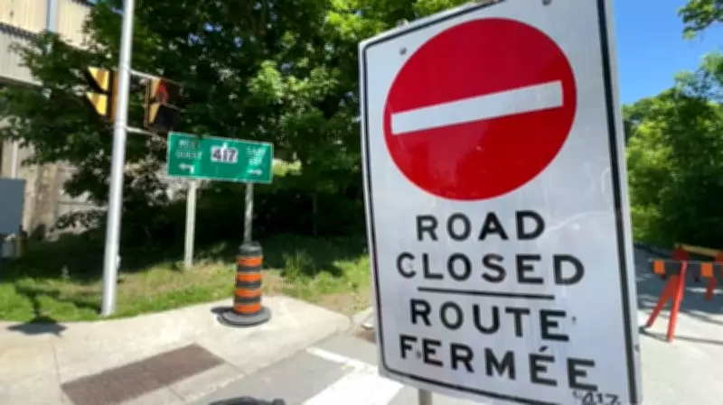 Riverside Drive Lanes Reduced at Bank Street Starting May 19 in Ottawa