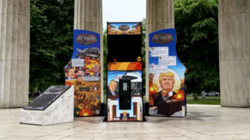 Satirical Arcade Games Mock Trump's Iran War at D.C. Memorial