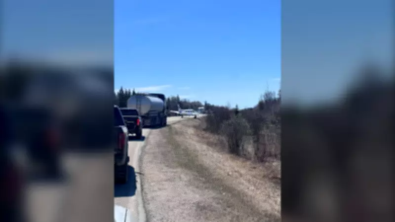 Small Plane Makes Emergency Landing on Manitoba Highway