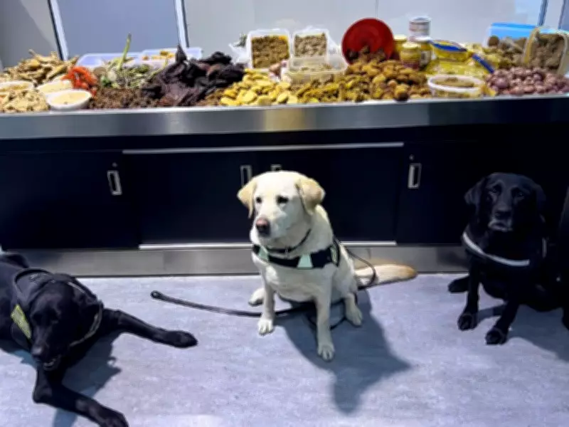 Sniffer Dogs Intercept 45+ Kilos of Undeclared Food at Pearson Airport