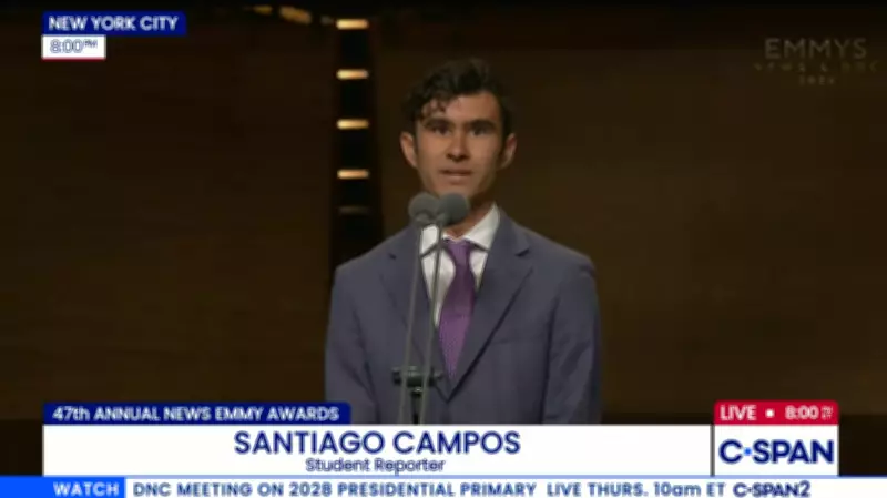 Student Journalist Slams CBS at Emmys, Citing Corporate Threats to Media