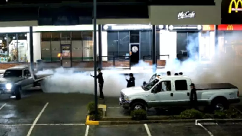 Teens Record Pickup Doing Donuts in McDonald's Parking Lot