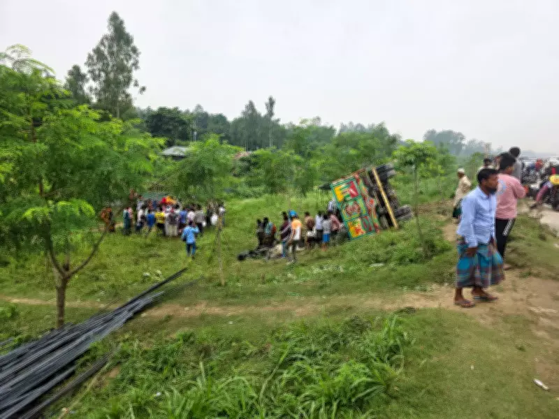 Truck carrying iron rods overturns in Bangladesh, killing 15