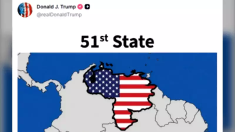 Trump Shares Graphic of Venezuela as 51st US State on Truth Social