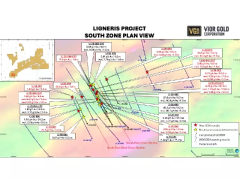Vior Gold Hits 12.8 g/t Au Over 2.0m and 5.45 g/t Au Over 3.0m at Ligneris
