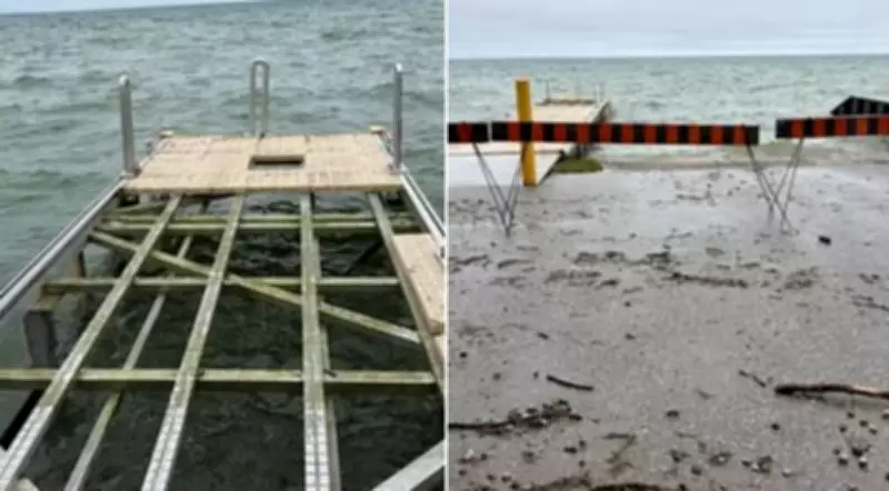 Weekend Storm Damages Oro-Medonte Boat Launch
