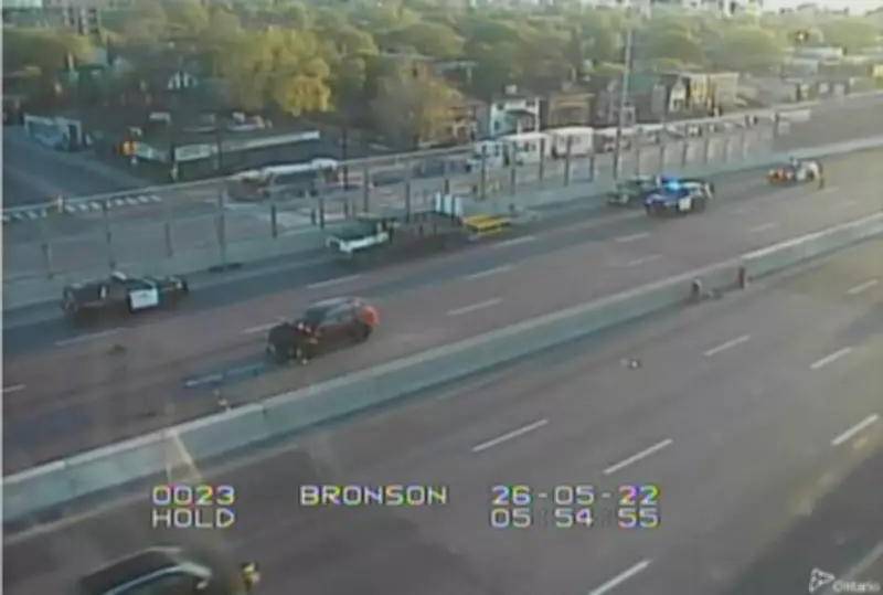 Westbound Hwy. 417 Closed at Bronson After Collision Friday Morning