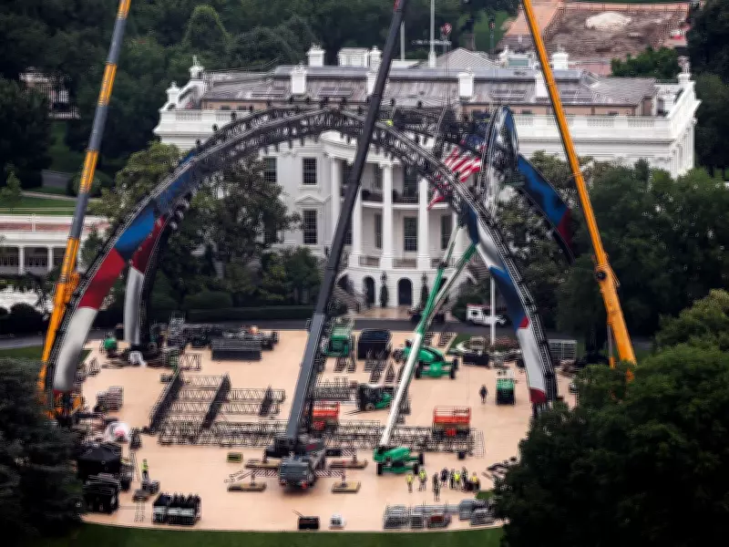 White House Eclipsed by Giant UFC Fight Cage for June 14 Event